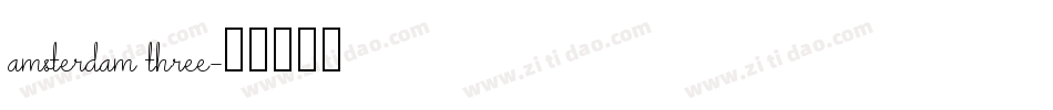 amsterdam three字体转换